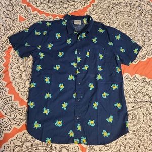 Men's Pokemon squirtle button up shirt